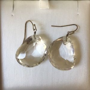 Anthropologie crystal rock drop earrings